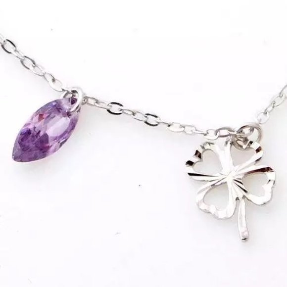 Amethyst Sterling Silver Bracelet/Anklet - Picture 4 of 10